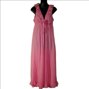 Vintage Maxi Nightgown/ Slip Dress Style. Some Wear On Top Layer. Size Medium.